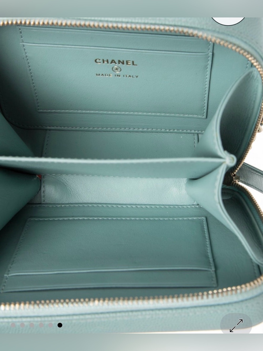 Chanel small teal filigree vanity crossbody bag - Picture 16 of 16